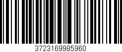 Código de barras (EAN, GTIN, SKU, ISBN): '3723169985960'