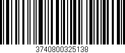 Código de barras (EAN, GTIN, SKU, ISBN): '3740800325138'