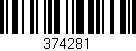 Código de barras (EAN, GTIN, SKU, ISBN): '374281'
