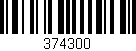 Código de barras (EAN, GTIN, SKU, ISBN): '374300'