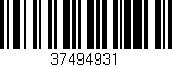 Código de barras (EAN, GTIN, SKU, ISBN): '37494931'