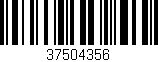 Código de barras (EAN, GTIN, SKU, ISBN): '37504356'