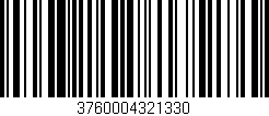 Código de barras (EAN, GTIN, SKU, ISBN): '3760004321330'