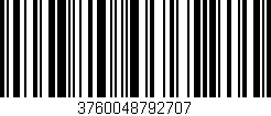 Código de barras (EAN, GTIN, SKU, ISBN): '3760048792707'