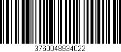 Código de barras (EAN, GTIN, SKU, ISBN): '3760048934022'