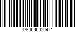 Código de barras (EAN, GTIN, SKU, ISBN): '3760080930471'