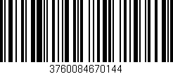 Código de barras (EAN, GTIN, SKU, ISBN): '3760084670144'