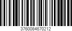 Código de barras (EAN, GTIN, SKU, ISBN): '3760084670212'