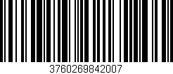 Código de barras (EAN, GTIN, SKU, ISBN): '3760269842007'