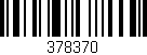 Código de barras (EAN, GTIN, SKU, ISBN): '378370'