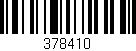 Código de barras (EAN, GTIN, SKU, ISBN): '378410'