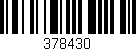 Código de barras (EAN, GTIN, SKU, ISBN): '378430'