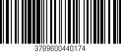 Código de barras (EAN, GTIN, SKU, ISBN): '3789600440174'