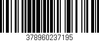 Código de barras (EAN, GTIN, SKU, ISBN): '378960237195'