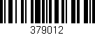 Código de barras (EAN, GTIN, SKU, ISBN): '379012'