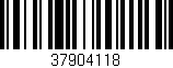 Código de barras (EAN, GTIN, SKU, ISBN): '37904118'