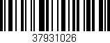 Código de barras (EAN, GTIN, SKU, ISBN): '37931026'