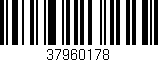 Código de barras (EAN, GTIN, SKU, ISBN): '37960178'