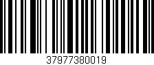 Código de barras (EAN, GTIN, SKU, ISBN): '37977380019'