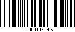 Código de barras (EAN, GTIN, SKU, ISBN): '3800034962605'