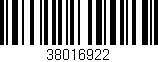 Código de barras (EAN, GTIN, SKU, ISBN): '38016922'