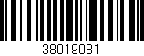 Código de barras (EAN, GTIN, SKU, ISBN): '38019081'