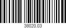 Código de barras (EAN, GTIN, SKU, ISBN): '38020.03'