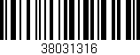 Código de barras (EAN, GTIN, SKU, ISBN): '38031316'