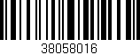 Código de barras (EAN, GTIN, SKU, ISBN): '38058016'