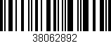 Código de barras (EAN, GTIN, SKU, ISBN): '38062892'