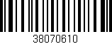 Código de barras (EAN, GTIN, SKU, ISBN): '38070610'