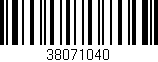 Código de barras (EAN, GTIN, SKU, ISBN): '38071040'