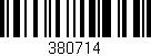 Código de barras (EAN, GTIN, SKU, ISBN): '380714'