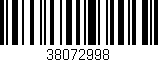 Código de barras (EAN, GTIN, SKU, ISBN): '38072998'