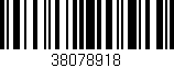 Código de barras (EAN, GTIN, SKU, ISBN): '38078918'