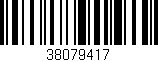 Código de barras (EAN, GTIN, SKU, ISBN): '38079417'