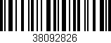 Código de barras (EAN, GTIN, SKU, ISBN): '38092826'