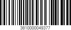 Código de barras (EAN, GTIN, SKU, ISBN): '3810000049377'