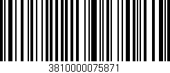 Código de barras (EAN, GTIN, SKU, ISBN): '3810000075871'
