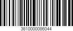 Código de barras (EAN, GTIN, SKU, ISBN): '3810000086044'
