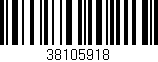 Código de barras (EAN, GTIN, SKU, ISBN): '38105918'