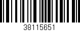Código de barras (EAN, GTIN, SKU, ISBN): '38115651'