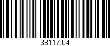 Código de barras (EAN, GTIN, SKU, ISBN): '38117.04'