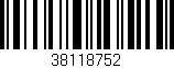 Código de barras (EAN, GTIN, SKU, ISBN): '38118752'
