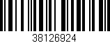 Código de barras (EAN, GTIN, SKU, ISBN): '38126924'