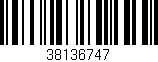 Código de barras (EAN, GTIN, SKU, ISBN): '38136747'