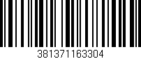 Código de barras (EAN, GTIN, SKU, ISBN): '381371163304'
