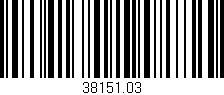 Código de barras (EAN, GTIN, SKU, ISBN): '38151.03'