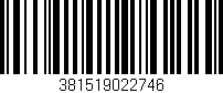 Código de barras (EAN, GTIN, SKU, ISBN): '381519022746'