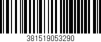 Código de barras (EAN, GTIN, SKU, ISBN): '381519053290'